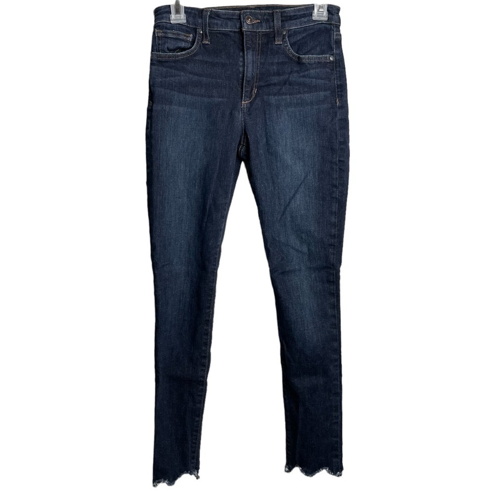 Joes jeans high rise skinny ankle distressed wave zig zag hem size 25